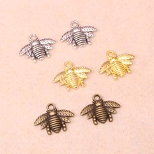 110 pcs Mixed Antique Silver Gold Charms bumblebee honey bee,Antique Making pendant fit DIY bracelet necklace 21*16mm 2024 - buy cheap