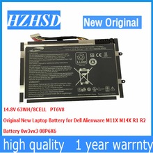 14.8V 63wh New Original PT6V8 Laptop Battery For Dell Alienware M11x M14x R1 R2 R3 8P6X6 P06T T7YJR 08P6X6 KR-08P6X6 2024 - buy cheap