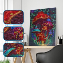 5d DIY Special Shaped Diamond Painting Plant Rhinestones Diamond Embroidery Red Mushroom Crafts Cross Stitch Home Decor Gift 2024 - buy cheap