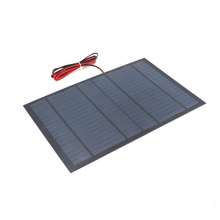 Painel solar de silicone policristalino, carregador de bateria pequena com fio de 200cm x 18v, 556ma, 1 peça 2024 - compre barato