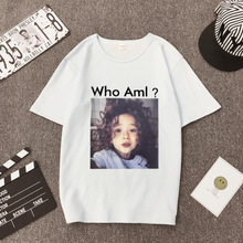 New Fashion Short Sleeve Tshirt Letter Who AmI  Women Clothing Printed Sweet Baby Cotton Funny T Shirt Women 2024 - buy cheap