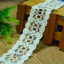 Soft Tulle Lace Double Scalloped Cotton Embroidery Lace Trim DIY Garment Accessories Free Shipping 4cm 2024 - buy cheap