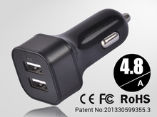 black 5V 24W 4.8A usb car charger for All devices,Bluetooth Speakers, Most Smart Phones and Tablets wholesale freeshipping 2024 - купить недорого