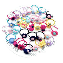 20Pcs/Lot Girl Elastic Hair Bands Children Headband Mini Flower Bow Rubber Band Kawaii Ribbon Rope Ring Kids Hair Accessories 2024 - buy cheap