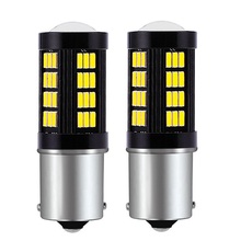 Bombilla LED para intermitente de coche, luz trasera de freno, 2 uds., 1156 BA15s P21W 1200LM, Super brillante, blanco, rojo, amarillo y ámbar 2024 - compra barato