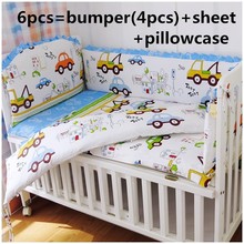 Discount! 6pcs Newborn Baby Bedding Kit Crib Pieces Set Sell On Sale,include(bumper+sheet+pillowcase) 2024 - buy cheap