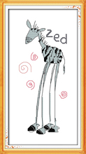 Kit de ponto cruz com pernas longas, zebra, 14ct 11ct, bordado, artesanal, bordado de lona 2024 - compre barato