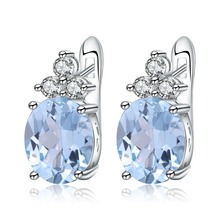 GEM'S BALLET 925 Sterling Silver Stud Earrings Valentine's Day Gift 6.94Ct Natural Sky Blue Topaz Earrings for Women Jewelry 2024 - buy cheap