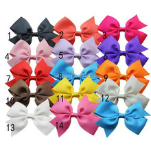 100pcs Solid Grosgrain Pinwheel Pigtail Hair Bow Clips WholesaleFree Shipping 2024 - buy cheap