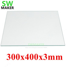 00x400x3mm Flat Borosilicate Glass Plate / Bed 3mm Thicknes for Flashforge Replicator 3D Printer parts 2024 - buy cheap