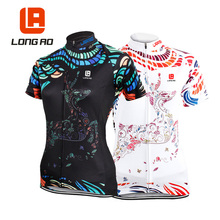 LONG AO Women Cycling Jersey Breathable Short Sleeve Jersey Ropa Ciclismo Bicycle Sportswear Bike Quick Dry Cycling Clothing 2024 - buy cheap