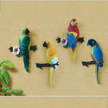 3D Европейское настенное украшение узоры попугай настенное украшение для сада двор дома Смола голубь ремесла птица ремесла Декор 2024 - купить недорого