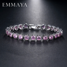 EMMAYA Brand New Women Tennis Bracelet Luxury Round Clear CZ Tennis Bracelets & Bangles for Elegant Party Jewelry 2024 - buy cheap