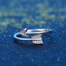 Prata cor cristal seta cupido amor anéis para mulher ajustável dedo anel moda jóias 2024 - compre barato