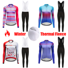 2021 inverno conjunto de camisa de ciclismo feminino velo térmico esportes triathlon terno bicicleta roupas kit equipe roupas ao ar livre vestido 2024 - compre barato