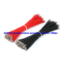 Cabeçote duplo xh2.54 pc, terminal conector eletrônico 24 # com cabo 30cm, 100 peças
