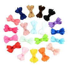 20 Pcs/lot Mini Size Whole Wrapped Safety Hair Clips Sweet Solid Cute Hairpins for Kids Ribbon Hairgrips Hair Accessories 737 2024 - buy cheap