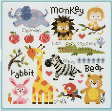 Small Embroidery Kit Counted Cross Stitch Set 14ct White Cloth Cartoon Animal Cute Zoo Wall Pictures For Kids Bedroom Decoration 2024 - buy cheap