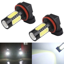 2Pcs Car LED Light H4 H7 H8 H11 9006 HB4 9005 HB3 Fog Lamp Bulbs 7.5W COB White Auto Headlight Car Driving LED Lamps 12V 2024 - buy cheap