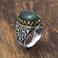 Винтажные тибетские серебряные/Золотые Большие искусственные кольца для женщин в стиле бохо, антикварные индийские кольца из натурального камня, Изящные Ювелирные изделия, подарок для девушек и женщин 2024 - купить недорого