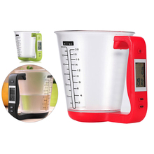 Taza medidora, pesa de cocina, vaso Digital, Libra, herramienta electrónica con pantalla LCD, tazas de medición de temperatura 2024 - compra barato