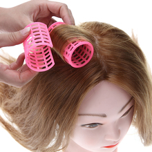 12 Pcs/Set Pink Plastic DIY Hair Styling Roller Curlers Clips Large Grip Styling Roller Curlers Hairdressing Tools Styling Home 2024 - buy cheap