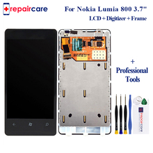 Free Ship 5PCS For nokia 800 lcd Black For Nokia Lumia 800 LCD Display Touch Screen Digitizer Assembly Repair Parts Frame 2024 - buy cheap