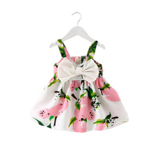 Summer Cotton baby girls dress  cute Floral style children clothing for 0-3 year 2024 - buy cheap