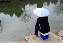 Gorro con paraguas de pesca, sombrilla con protector solar, diadema, 65cm, gorro con paraguas, portátil, anti-uv 2024 - compra barato