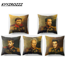 Celebrities Replaceface Paintings Cushion Covers David Bowie Keith Richards Gary Barlow Pillow Cover Sofa Seat Linen Pillow Case 2024 - buy cheap