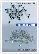 100PCS 3mm 940nm LEDs infrared emitter and IR receiver diodes EACH 50PCS 2024 - buy cheap