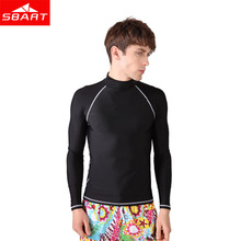 Мужские мокрые костюмы SBART с коротким длинным рукавом, топы с защитой от УФ-лучей для ветрохода, рубашки для серфинга и плавания, мужские влажные костюмы для подводного плавания, большие размеры 4XL 2024 - купить недорого