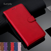 Кожаный чехол Sunjolly для Samsung Galaxy A3 2016 A310F, флип-кошелек с отделением для карт и подставкой, чехол для телефона, черный чехол 2024 - купить недорого