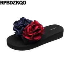 Slides Sapatos De Pérola Negra Formas Planas Chinelos Moda 2018 Verão Plataforma Fofa Flor Suave 5 Sandálias Desenhista Mulheres Senhora Plano 2024 - compre barato