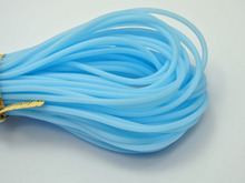 10 metros Azul 2mm Tubo de goma hueco suave joyería cubierta de cuerda cable de memoria 2024 - compra barato