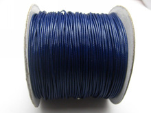 100 Yards Navy Blue Korean Waxed Cord String Thread 1mm for Bracelet Necklace 2024 - buy cheap