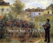 Oil Painting Reproduction on linen canvas,monet painting at argenteuil by pierre auguste renoir,Free Fedex Shipping,handmade 2024 - buy cheap