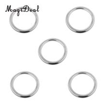 MagiDeal 5 x Welded Ring 304 Stainless Steel O Round Rings for Kayak Canoes Diving Saddles Marine Shade Sail Boat Applications 2024 - buy cheap