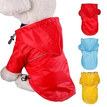 Impermeable impermeable para mascotas, abrigo reflectante de PU con capucha para lluvia, chaquetas para exteriores, perros pequeños y grandes, gatos, cachorros y gatitos 2024 - compra barato