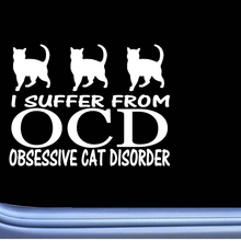 I Suffer From Obsessive Cat Disorder OCD Sticker Crazy Lady Kitten Litter Box Decal Art Painting Car Stickers 2024 - buy cheap