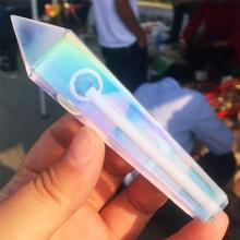 1pcs Natural crystal quartz rare beautiful white halo titanium quartz cigarette tube crystal smoking crystal specimen 2024 - buy cheap