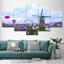 5 Pieces Windmill Modern Wall Art Pictures HD Printe Canvas Painting Modular Frame Pictures HD Painting Home Decoration Artwork 2024 - buy cheap