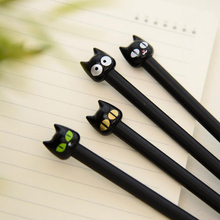 4pcs /set Cute Kawaii Lovely Cartoon Animal Black Cat Gel Pen 0.38 MM Rollerball Pen Novel Stationery For Students 2024 - buy cheap
