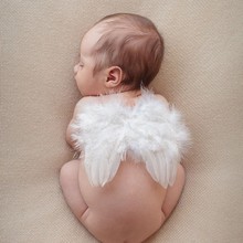 Chique recém-nascido anjo penas asas do bebê artesanato asas de penas meninas asas de pássaro presente aniversário da criança roupa fotografia adereços 2024 - compre barato