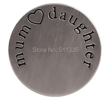 Wholesale 20PCS/lot Stainless Steel Mom Love Danghter Floating Window Plates For 30mm Glass Living Charm Locket 2024 - buy cheap