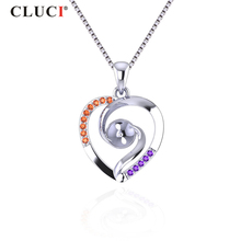 CLUCI-colgante de Plata de Ley 925 con forma de corazón, joyería simétrica, amuletos de circonio, SP337SB 2024 - compra barato