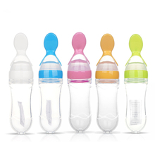 Feeding Bottle  Spoon Baby Training Cups Baby Care Feeding Bottle Silicone Extrusion Type Feeding Infant Kids Spoon Rice Paste 2024 - buy cheap