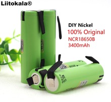 Liitokala-batería de litio recargable, pieza de níquel de DIY, 2019, 3,7, NCR18650B, 3400 V, 18650 mAh, 4 unids/lote 2024 - compra barato