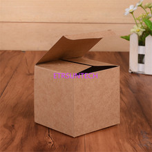 Коробки из крафт-бумаги 200 шт./лот 10 см x 10 см x 10 см, банка для косметических кремов, коробка для упаковки бутылок, коробка для конфет, подарочная коробка 2024 - купить недорого