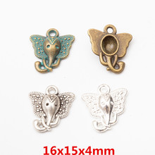 40pcs Vintage Elephant zinc alloy charms pendant DIY Bracelet Necklace metal jewelry accessories Making 5751 2024 - buy cheap